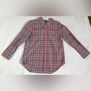 Polo Ralph Lauren Boys Classic-fit Plaid Oxford Shirt